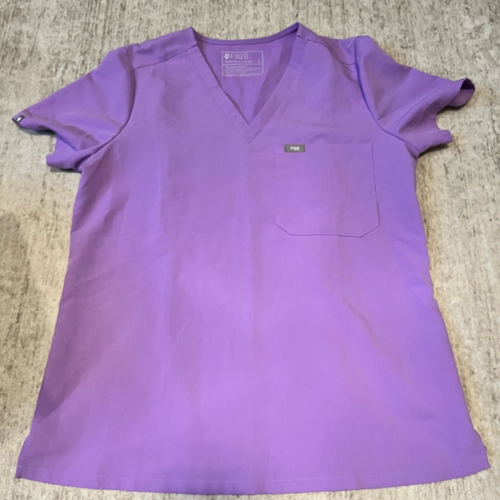 Figs Lilac Dawn Scrub Top Size M